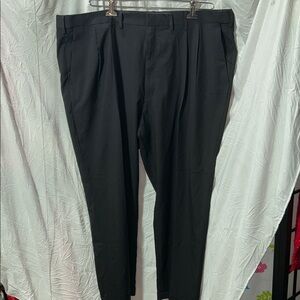 Haggar Classic Black Dress Pants for Men 46X30. Pleated , cuffed at ankle